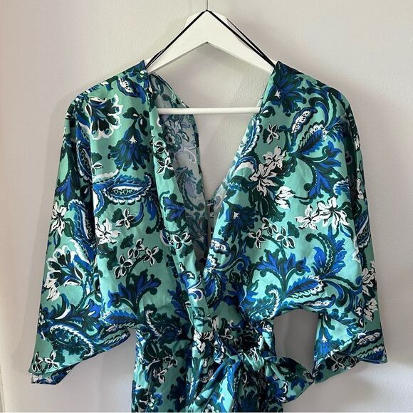 Zara Floral Printed Jumpsuit with Tie - Picture 4 of 8